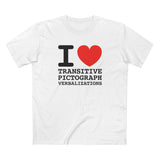 I Heart Transitive Pictograph Verbalizations - Men's T-Shirt
