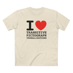 I Heart Transitive Pictograph Verbalizations - Men's T-Shirt