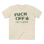 Fuck Off - I Have Glaucoma (With Pot Leaf) - Men’s T-Shirt