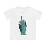 Trump Biden Statue Of Liberty - Menage A Trois - Women’s T-Shirt