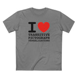 I Heart Transitive Pictograph Verbalizations - Men's T-Shirt