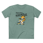 Never Insult A Giraffe Holding Nunchucks - Men's T-Shirt