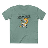Never Insult A Giraffe Holding Nunchucks - Men's T-Shirt