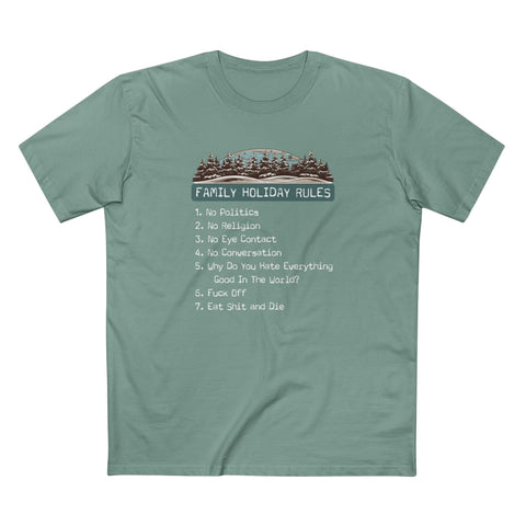 Family Holiday Rules - Men's T-Shirt