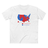 Elitist Election Riggers  (Blue States) - Racist Conspiracy Theorists (Red States) - Men's T-Shirt