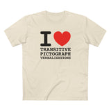 I Heart Transitive Pictograph Verbalizations - Men's T-Shirt