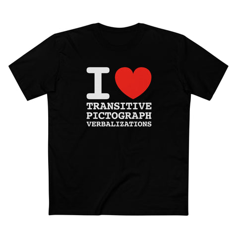 I Heart Transitive Pictograph Verbalizations - Men's T-Shirt