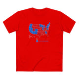 Elitist Election Riggers  (Blue States) - Racist Conspiracy Theorists (Red States) - Men's T-Shirt