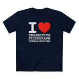 I Heart Transitive Pictograph Verbalizations - Men's T-Shirt