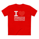 I Heart Transitive Pictograph Verbalizations - Men's T-Shirt