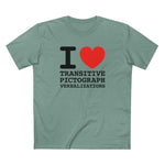 I Heart Transitive Pictograph Verbalizations - Men's T-Shirt