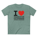 I Heart Transitive Pictograph Verbalizations - Men's T-Shirt