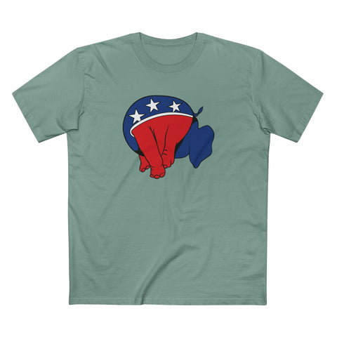 Republican Elephant (Head Up Its Ass) - Men's T-Shirt